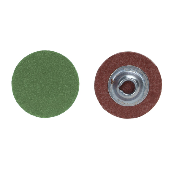 Norton® Neon® R766 Quick-Change Standard Coated Abrasive Disc, 2 in Dia, 80/Medium, Aluminum Oxide Abrasive