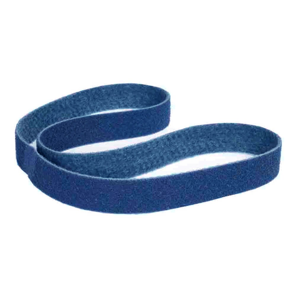 Norton® Bear-Tex®, Rapid Prep™ 66623333543 Backstand Low Stretch Non-Woven Abrasive Belt, 132 in L x 3 in W, Blue