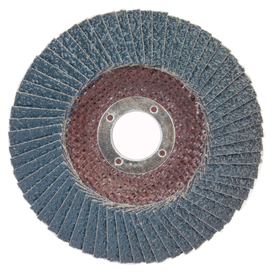 Norton® BlueFire® R884P Standard Density Coated Flap Disc, 4 in Dia, 5/8 in, 40/Coarse, Zirconia Alumina Plus Abrasive