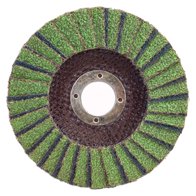 Norton® Neon® R766 High Density Coated Flap Disc, 4-1/2 in Dia, 7/8 in, 80/Medium, Type 27/Flat