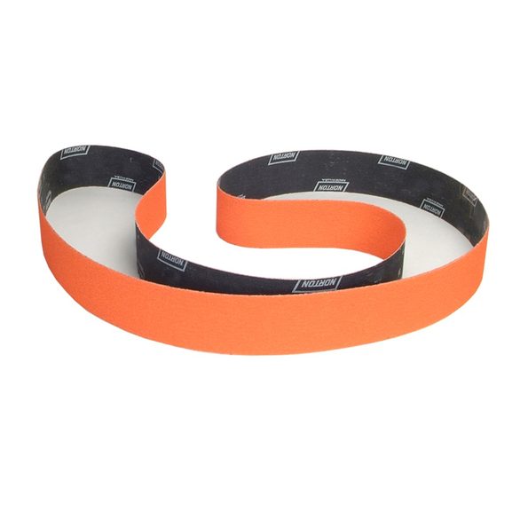 Norton® Blaze® R980P Narrow Abrasive Belt, 132 in L x 3 in W, 36/Extra Coarse, Ceramic Alumina Abrasive