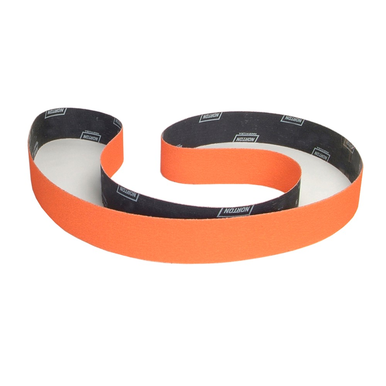 Norton® Blaze® R980P Narrow Abrasive Belt, 132 in L x 3 in W, 50/Medium, Ceramic Alumina Abrasive