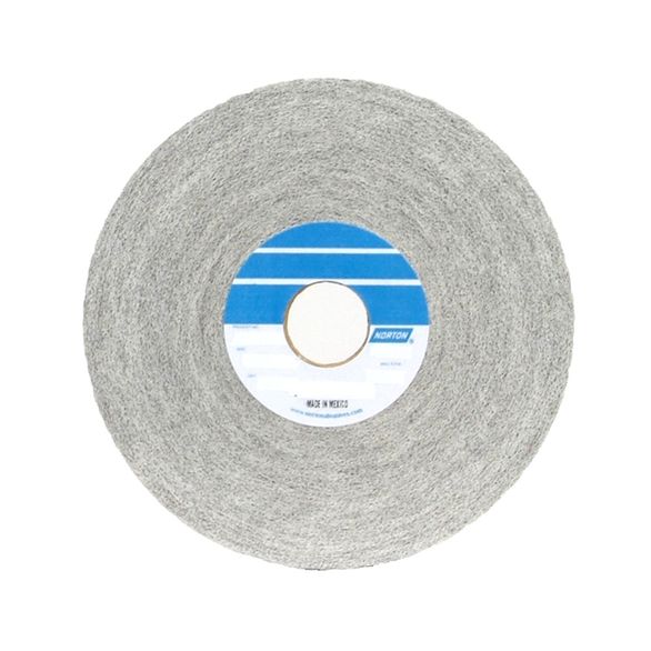 Norton® Bear-Tex® 1000 Convolute Non-Woven Abrasive Wheel, 8 in Dia x 1 in THK, 3 in, Medium Grade