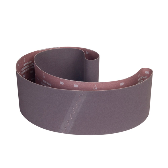 Norton® Metalite® R228 Narrow Portable RR-Flex Abrasive Belt, 89 in L x 6 in W, 80/Medium, Aluminum Oxide Abrasive
