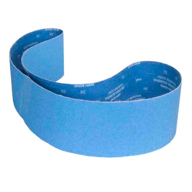Norton® BlueFire® R884P Narrow Abrasive Belt, 79 in L x 6 in W, 36/Extra Coarse, Zirconia Alumina Abrasive