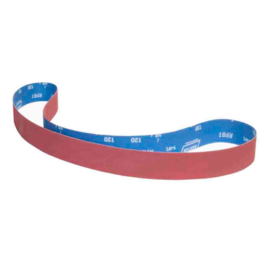 Norton® SG R981 Narrow Abrasive Belt, 72 in L x 2 in W, 120/Fine, Ceramic Alumina Abrasive, Y-Weight Polyester Backing