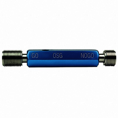 OSG 1500201900 Class 6H Short Form Thread Limit Gage, Yes, M16-2, Class X Tolerance, 22.2 mm Go, 12.7 mm No-Go L Member, HSS, Bright