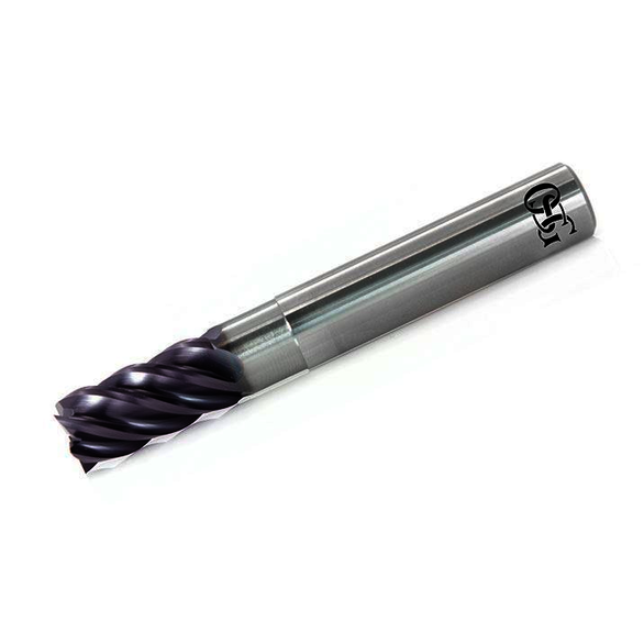 OSG 21020011 1/2 in Milling Dia, 1 in LOC, 3-1/2 in OAL, 5 Flutes, Carbide, EXO® Coated, Square End Mills