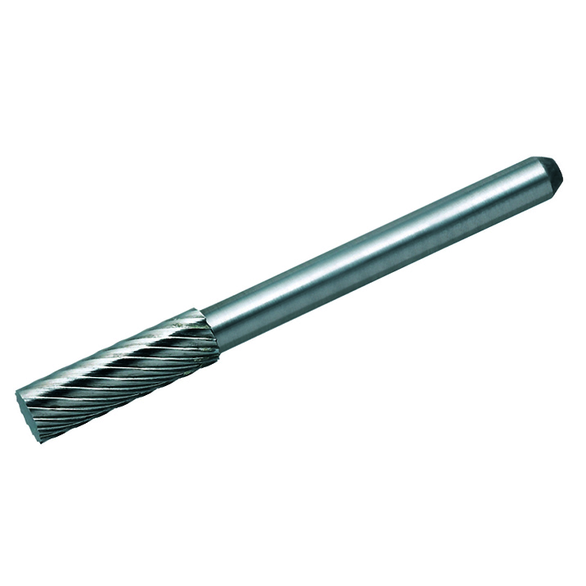 OSG 920-0002-30 Medium Right Hand Single End Spiral Carbide Burr, Radius End, Cylindrical Ball Nose Head, 5 mm Dia Head, 12 mm L of Cut, 50 mm OAL, Medium Cut