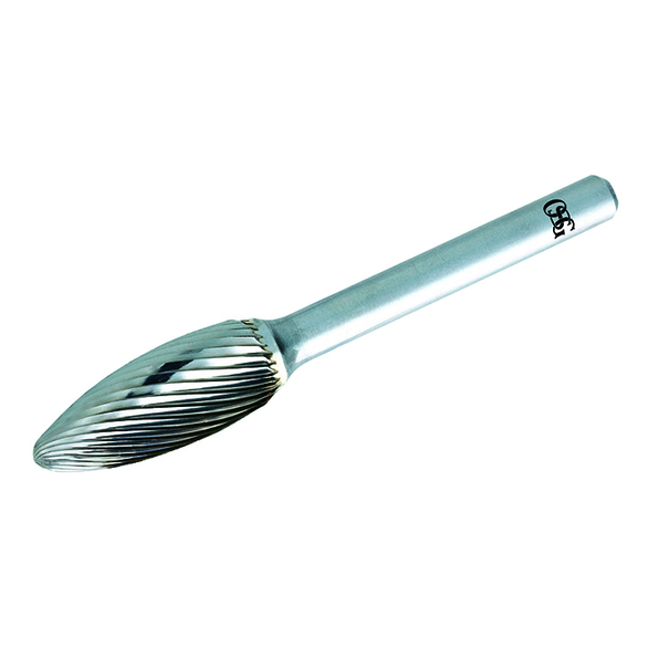 OSG 951-5000 Sh-5, 1/2 In Cut Dia, 1/4 In Shank Dia, Burr