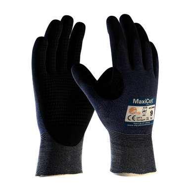 Nitrile with Microfoam Grip, Fiber, Unisex, Medium, Knit Glove