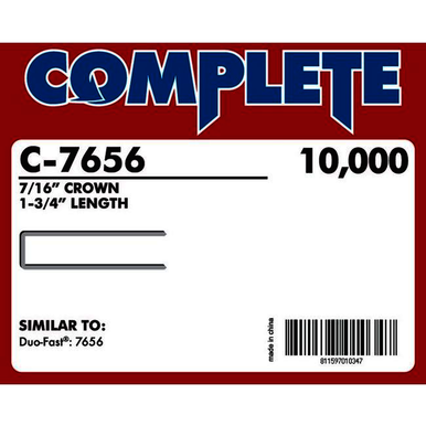 1-3/4 x 7/16 in, 16 ga, Medium Crown, Staples