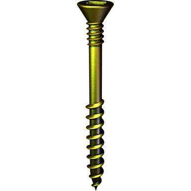 1000/Box, 8 Box/Carton, 24 Carton/Skid, #8 x 2 in, Yellow Zinc, Flat, Subfloor Screw