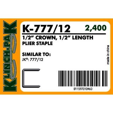 1/2 x 1/2 in, Plier, Staples