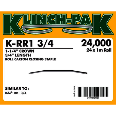 24M/Carton, 3/4 x 1-1/4 in, Roll Carton Closing, Staples