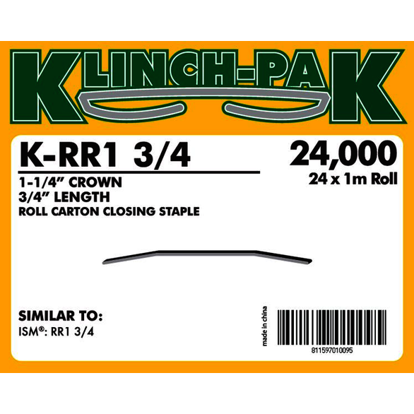 24M/Carton, 3/4 x 1-1/4 in, Roll Carton Closing, Staples