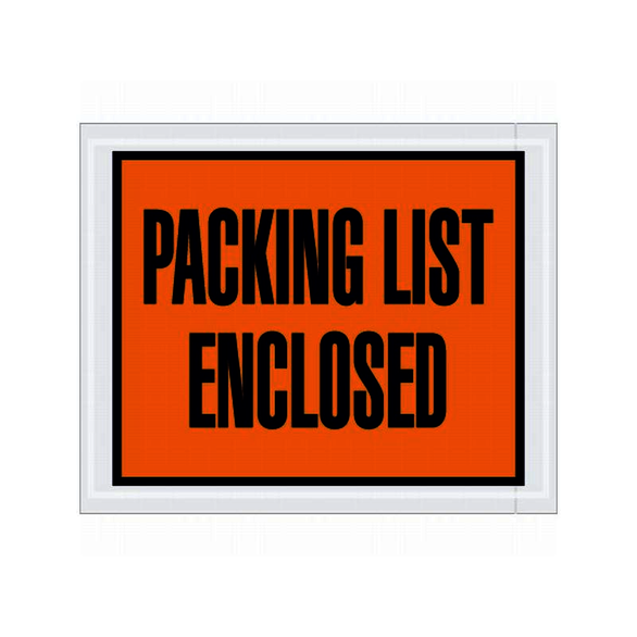 1000/Box, Orange, 5-1/2 x 4-1/2 in, Packing List Enclosed, Tag