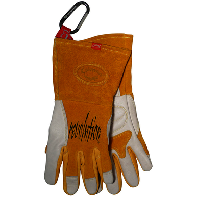 Protective Industrial Products (PIP) 129231 Size M, Split Cowhide Leather Material, Gauntlet, Warehouse Glove