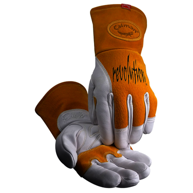 Protective Industrial Products (PIP) 129232 Size L, Split Cowhide Leather Material, Gauntlet, Warehouse Glove