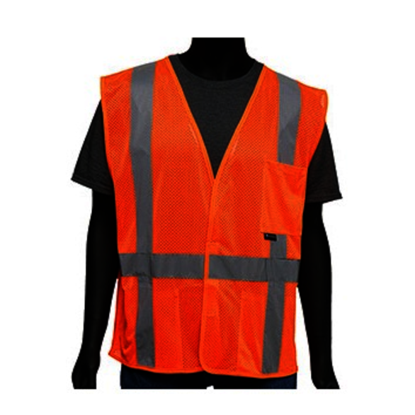 ANSI TYPE R ORANGE MESH VEST