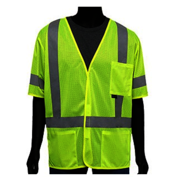 PIP® 47308/3XL Self-Extinguishing Short Sleeved Safety Vest, 3XL
