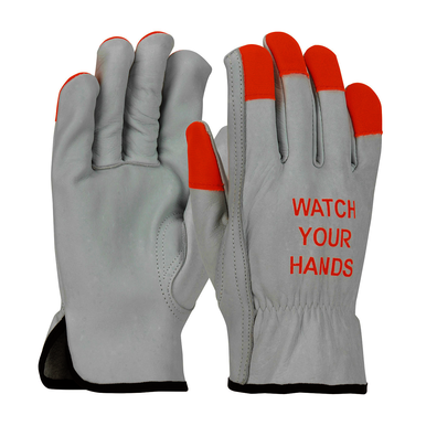 Protective Industrial Products (PIP) 68-162HV/L Men's Size Large, Leather, Slip-on Cuff, Leather Palm