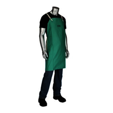 Protective Industrial Products (PIP) 7080/42 Size OS, Green, Cotton Twill, Apron; Smock & Gown