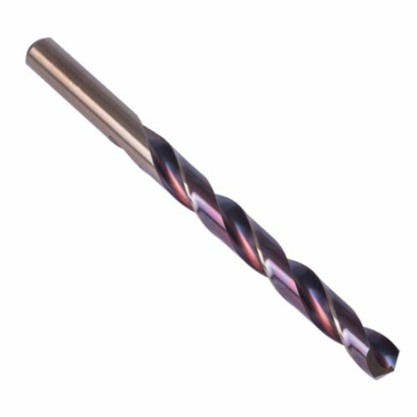 Precision Twist Drill HX15 General Purpose Heavy Duty Jobber Length Drill, G, 4-1/8 in L, 135 deg, HSS, Purple/Bronze