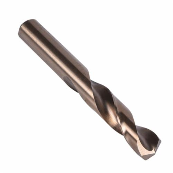 Precision Twist Drill M40CO Heavy Duty Short Length Stub Drill, 45/64 in Dia x 4-3/4 in L, HSS-E, Bronze