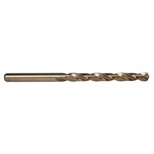Precision Twist Drill M51CO Heavy Duty Long Length Taper Length Drill, 9/64 in Dia x 5-3/8 in L, HSS-E, Bronze