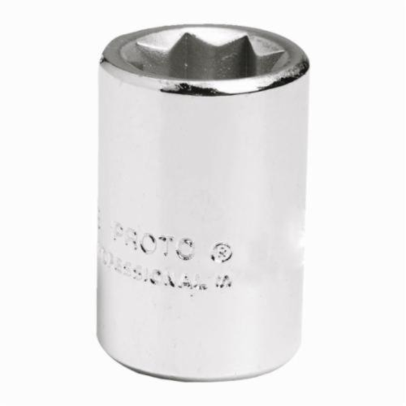 Proto® J4710S Standard Length Drive Socket, Imperial, 5/16 in 8 Point Socket, 1/4 in Square Drive