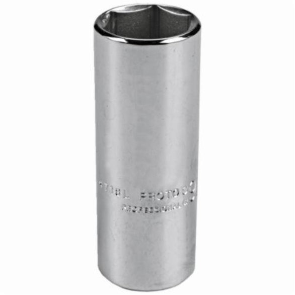 Proto® TorquePlus™ J4714L Deep Length Drive Socket, Imperial, 7/16 in 6 Point Socket, 1/4 in Square Drive