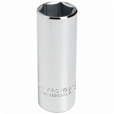 Proto® TorquePlus™ J5018MH Deep Length Drive Socket, Metric, 18 mm 6 Point Socket, 3/8 in Square Drive