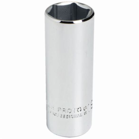 Proto® TorquePlus™ J5018MH Deep Length Drive Socket, Metric, 18 mm 6 Point Socket, 3/8 in Square Drive
