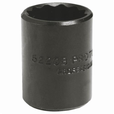 Proto® TorquePlus™ J5214B Standard Length Drive Socket, Imperial, 7/16 in 12 Point Socket, 3/8 in Square Drive