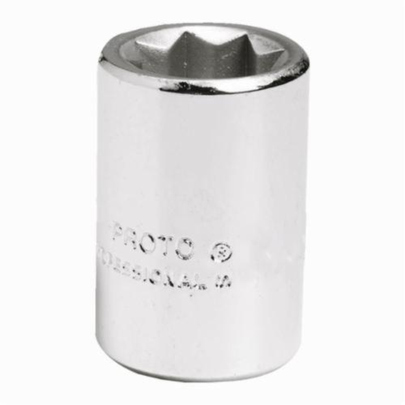 Proto® J5210S Standard Length Drive Socket, Imperial, 5/16 in 8 Point Socket, 3/8 in Square Drive