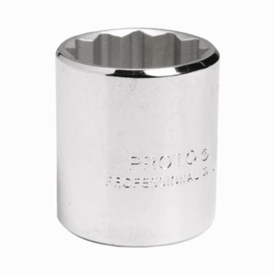 Proto® J5212 Standard Length Drive Socket, Imperial, 3/8 in 12 Point Socket, 3/8 in Square Drive