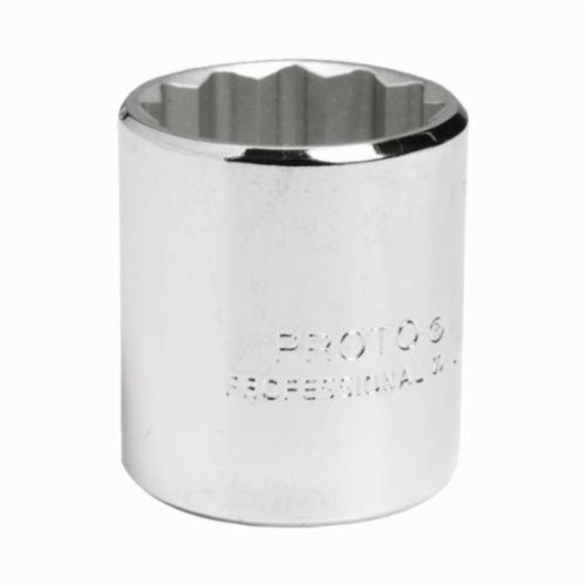 Proto® J5212 Standard Length Drive Socket, Imperial, 3/8 in 12 Point Socket, 3/8 in Square Drive