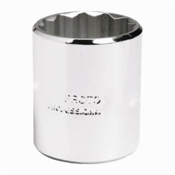 Proto® J5214M Standard Length Drive Socket, Metric, 14 mm 12 Point Socket, 3/8 in Square Drive