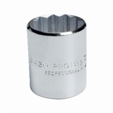 Proto® TorquePlus™ J5440 Standard Length Drive Socket, Imperial, 1-1/4 in 12 Point Socket, 1/2 in Square Drive