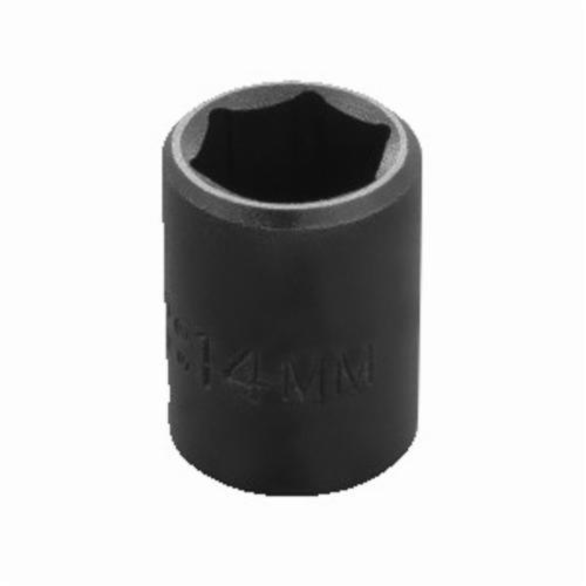 Proto® TorquePlus™ J7214M Metric Standard Length Impact Socket, 14 mm Socket, 3/8 in Drive, 1-3/32 in OAL, Alloy Steel