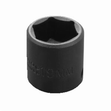 Proto® TorquePlus™ J7219M Metric Standard Length Impact Socket, 19 mm Socket, 3/8 in Drive, 1-3/32 in OAL, Alloy Steel