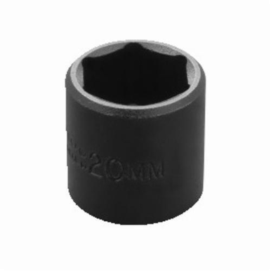 Proto® TorquePlus™ J7224M Metric Standard Length Impact Socket, 24 mm Socket, 3/8 in Drive, 1-3/32 in OAL, Alloy Steel