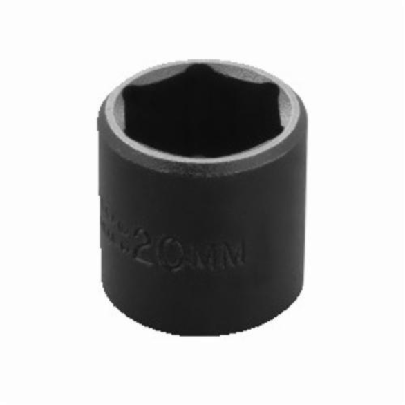 Proto® TorquePlus™ J7224M Metric Standard Length Impact Socket, 24 mm Socket, 3/8 in Drive, 1-3/32 in OAL, Alloy Steel