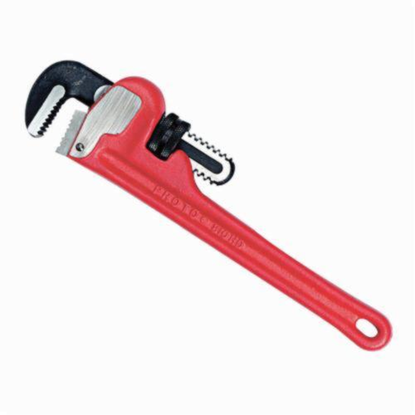 Proto® J810HD Straight Pipe Wrench, 1-1/2 in Pipe, Standard/Floating Hook Jaw, 10 in OAL