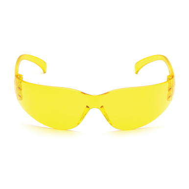 Pyramex® Intruder® PYS4130S Lightweight Safety Eyewear, Anti-Scratch, Amber Lens, Frameless Frame, Polycarbonate Frame, Polycarbonate Lens, ANSI Z87.1, CAN/CSA Z94.3-07, CE EN166