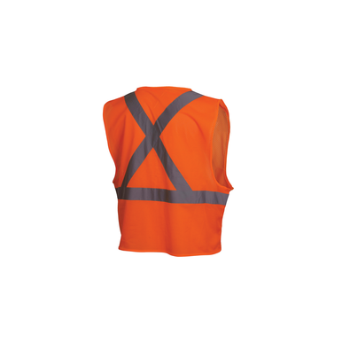 Pyramex® RCZ2120L Lightweight Safety Vest, L, Hi-Viz Orange, 105 gsm Polyester Mesh, Zipper Closure, 2 Pockets, ANSI Class: Class 2, Specifications Met: ANSI/ISEA 107-2015 Type R, CSA Z96-15