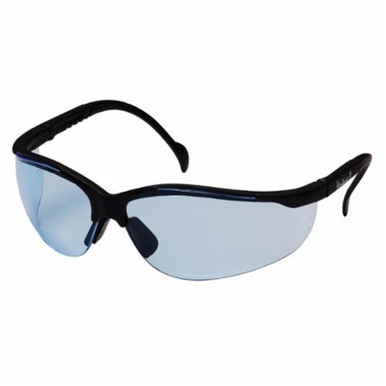 Pyramex® Venture II® SB1860S Safety Eyewear, Anti-Scratch, Infinity Blue Lens, Wraparound Frame, Black, Nylon 6.6 Frame, Polycarbonate Lens, ANSI P Z87.1, CAN/CSA Z94.3-15, CE EN166, MIL-PRF 32432