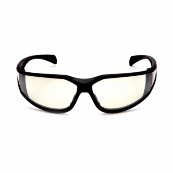 Pyramex® Exeter® SB5180DT Safety Eyewear, Anti-Fog Indoor/Outdoor Mirror Lens, Wraparound Black Nylon Frame, Polycarbonate Lens, Specifications Met: ANSI Z87.1, AS/NZS 1337, CE EN166, MIL-PRF-32432