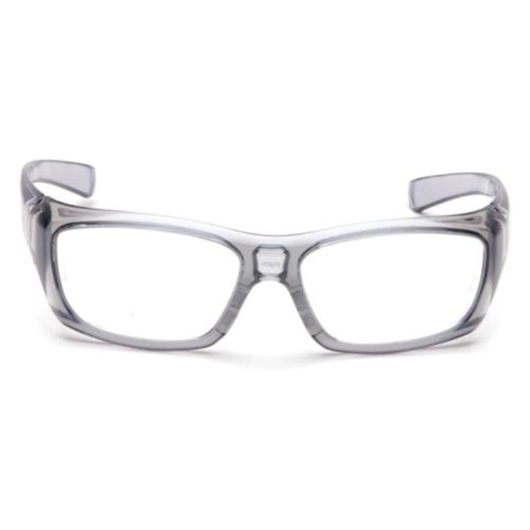Pyramex® SG7910D20 Bi-Focal Lens Safety Reading Glasses, +1.5 Diopter, Clear Lens, Gray, Nylon Frame, Polycarbonate Lens, 99.9% UVA/UVB/UVC UV Protection, ANSI Z87.1-2010